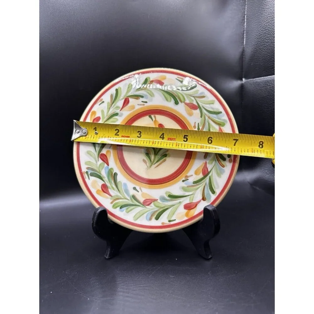 Southern Living Sienna Red‎ Garland Gail Pittman Pottery Trivet Plate 7.25”